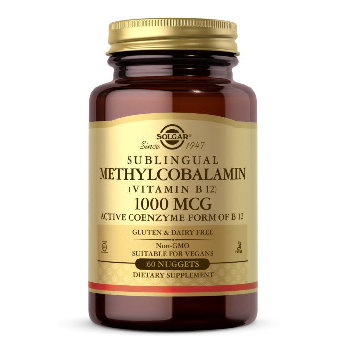 Solgar zemmēles metilkobalamīns B12 vitamīns metilkobalamīns 1000 µg 60 tabletes