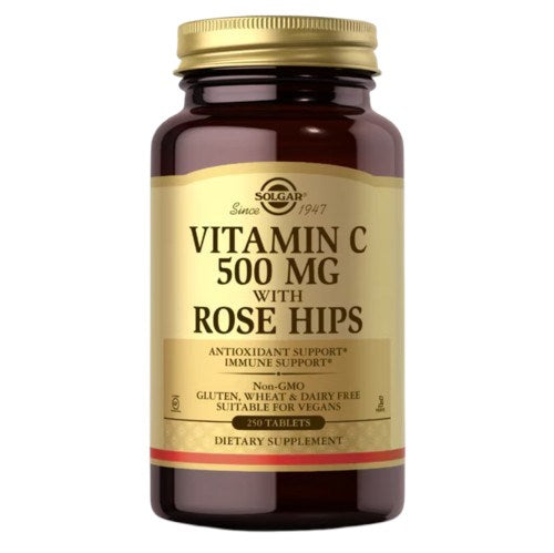 Solgar C vitamīns ar mežrozītēm, 250 tabletes