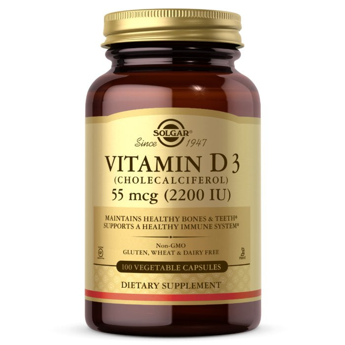 Solgar D3 vitamīns 2200 SV 100 kapsulas