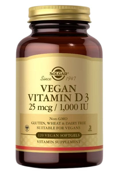 Solgar D3 vitamīns 25 mcg 1000 SV - D3 vitamīns 120 kaps.
