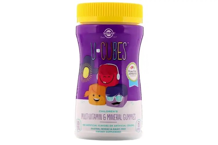Solgar U-Cubes Multi-Vitamin & Minerals – Multivitamīni un minerālvielas bērniem, 60 gumijas lācīši