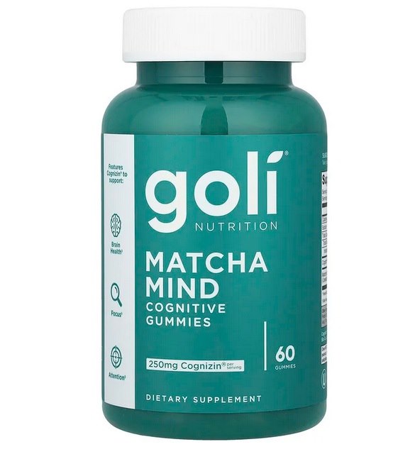 GOLI NUTRITION Matcha Mind – Citikolīns + Matcha 60 gumijas lācīši