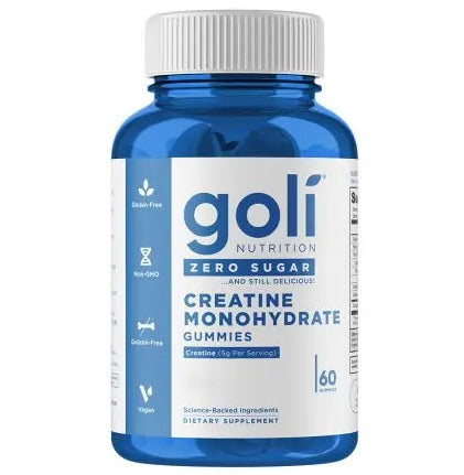 GOLI NUTRITION kreatīna monohidrāts bez cukura – kreatīna monohidrāts – GummiKing bez cukura, 60 gumijas lācīši
