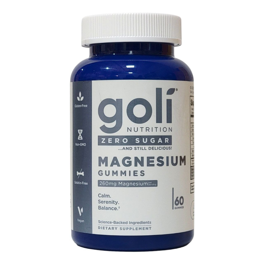 GOLI NUTRITION Zero Sugar Magnesium - Magnijs - želejas ar nulles cukura saturu 60 gumijas konfektes