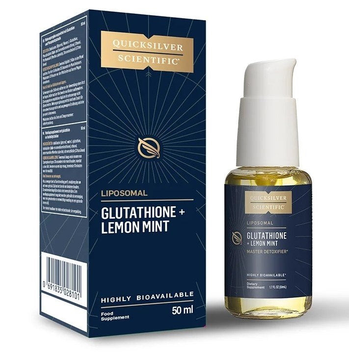 QUICKSILVER liposomālais glutationa + ES aromatizētājs ar citronu un piparmētru garšu, 50 ml