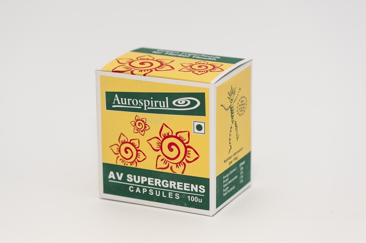 AUROSPIRUL AV Supergreens 100 kapsulas