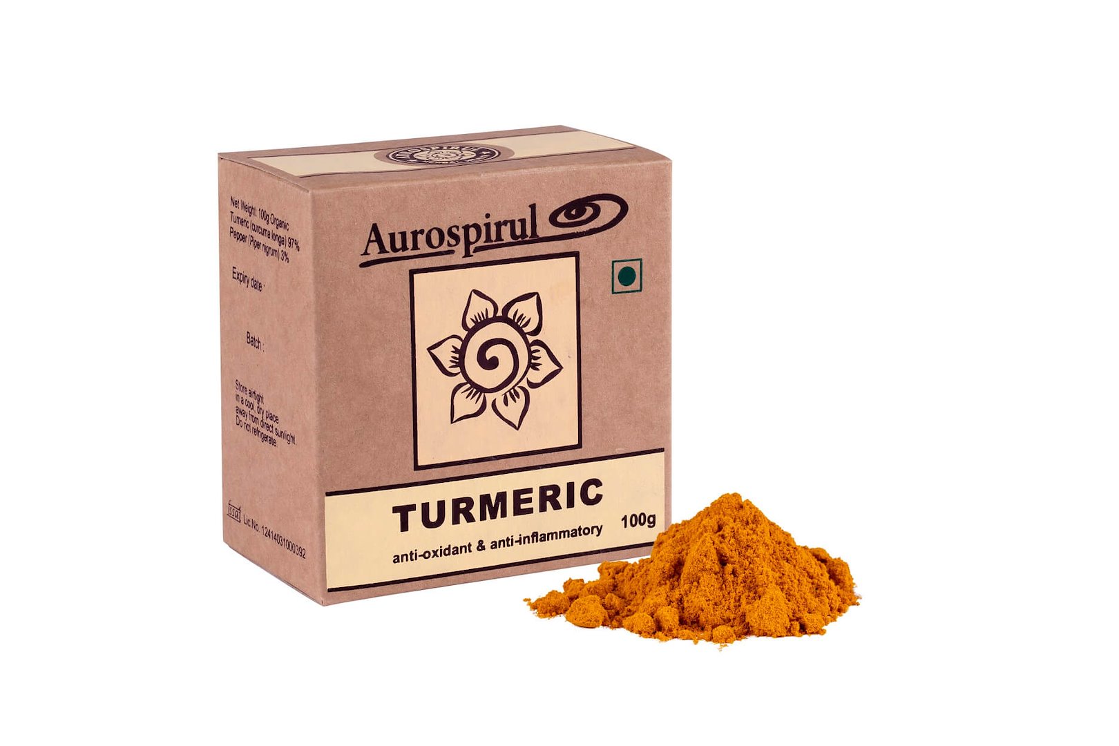 AUROSPIRUL Kurkumas pulveris 100 g