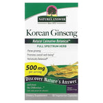 Nature's Answer Korejas Žeņšeņs 500 mg - Korejas Žeņšeņs 50 kapsulas