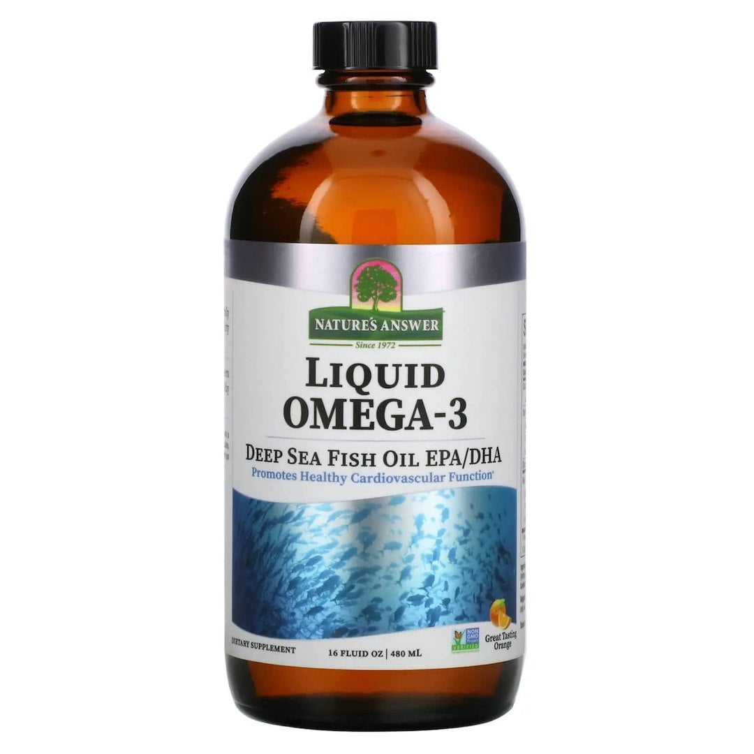 Nature's Answer Šķidrā Omega-3 dziļūdens zivju eļļa EPA/DHA 480 ml