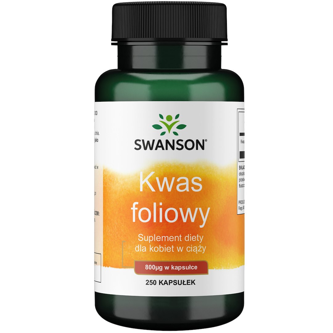 Swanson folijskābe 800 mcg grūtniecēm, 250 kapsulas