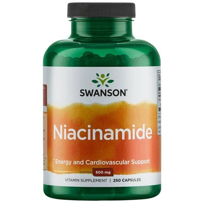 Swanson Niacinamide 500 mg 250 kapsulas