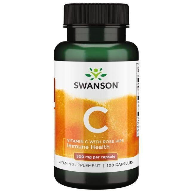 Swanson C vitamīns ar mežrozītēm 100 kapsulas