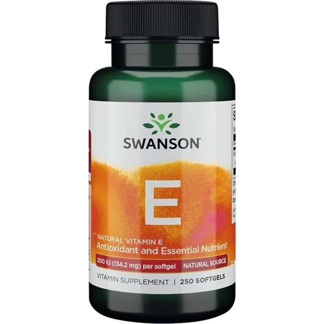 Swanson Dabīgais E vitamīns - E vitamīns 200 SV 250 kapsulas