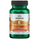 Swanson E vitamīna maisījums 200 SV 100 kapsulas