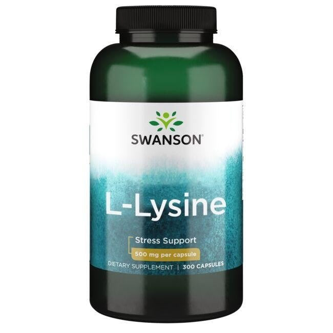 Swanson Lizīns 500 mg 300 kapsulas