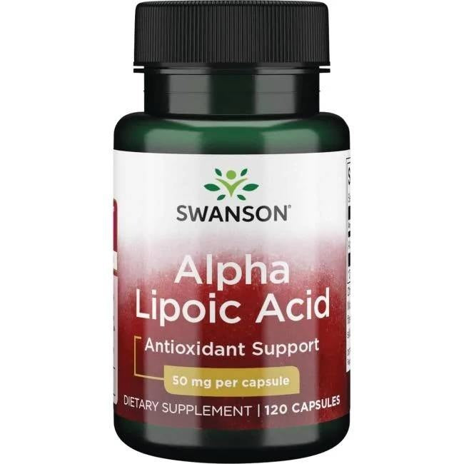 Swanson alfa liposkābe 50 mg, ALA 120 kapsulas