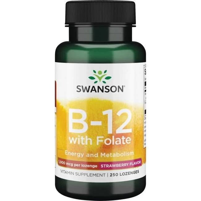 Swanson vitamīns B12 1000 µg 250 pastilas