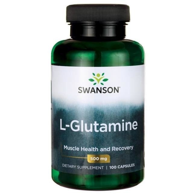 Swanson L-glutamīns 500 mg 100 kapsulas