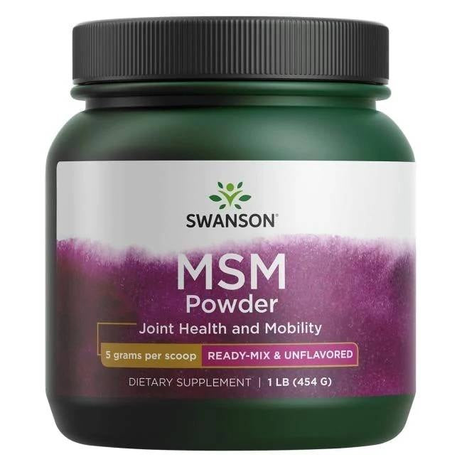 Swanson sēra MSM — metilsulfonilmetāna pulveris 454 g