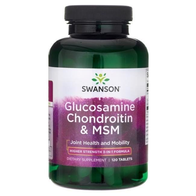 Swanson Glukozamīns/Hondroitīns/MSM 500/400/200 mg 120 tabletes