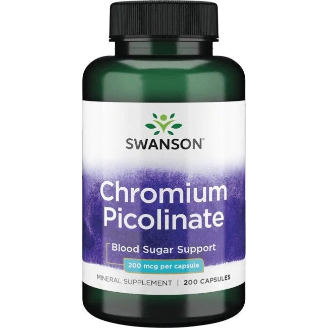Swanson hroma pikolināts 200 mcg 200 kapsulas