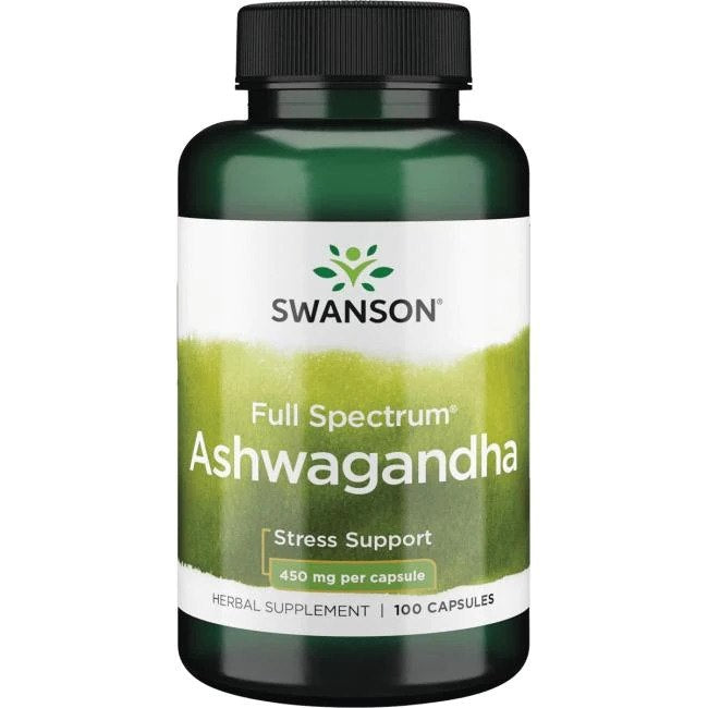 Swanson pilna spektra ašvaganda 100 kapsulas
