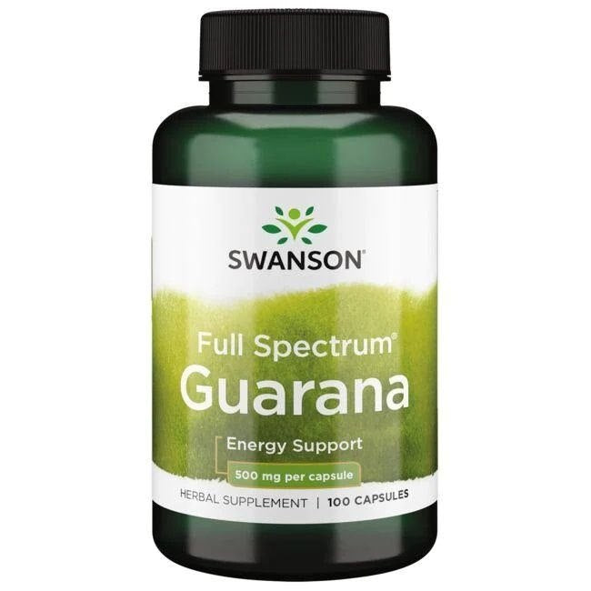 Swanson pilna spektra guaranas 500 mg 100 kapsulas