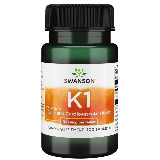 Swanson vitamīns K1 100 mcg 100 tabletes