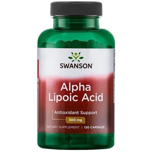 Swanson alfa liposkābe 300 mg, ALA 120 kapsulas