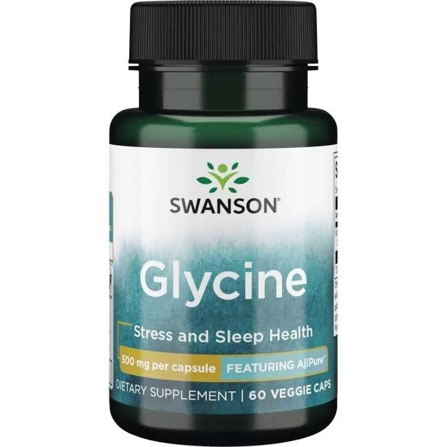 Swanson AjiPure glicīns 500 mg 60 kapsulas