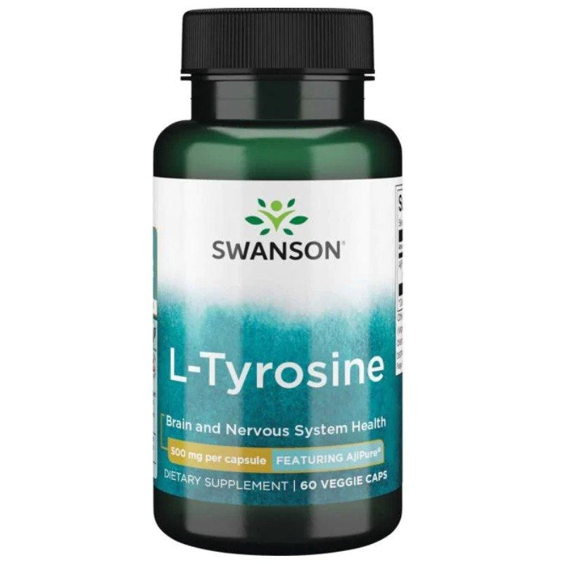 Swanson AjiPure L-tirozīns 500 mg 60 kapsulas
