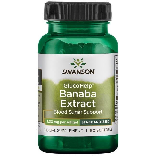 Swanson GlucoHelp Banaba ekstrakts 1,33 mg 60 kapsulas