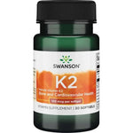 Swanson dabīgais K2 vitamīns 100 µg 30 kapsulas