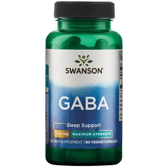 Swanson GABA 750 mg 60 kapsulas