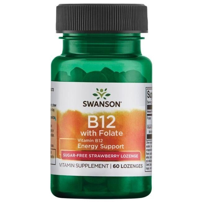 Swanson B12 vitamīns ar folātiem 60 tabletes