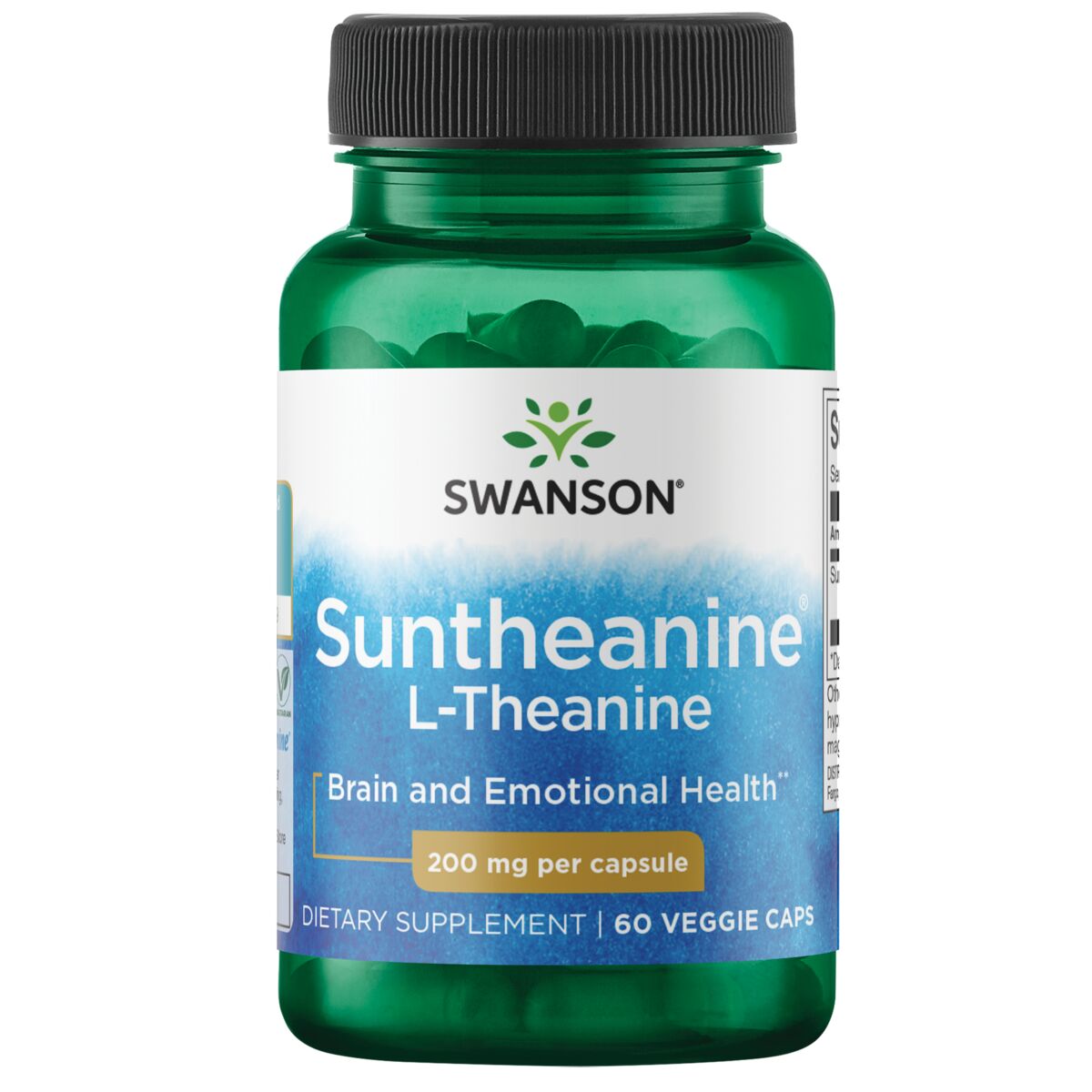 Swanson Suntheanine L-Teanīns 200 mg 60 kapsulas
