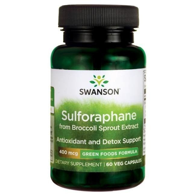 Swanson Brokoļu asnu ekstrakta sulforafāns - Sulforafāns 400 mcg 60 kaps.