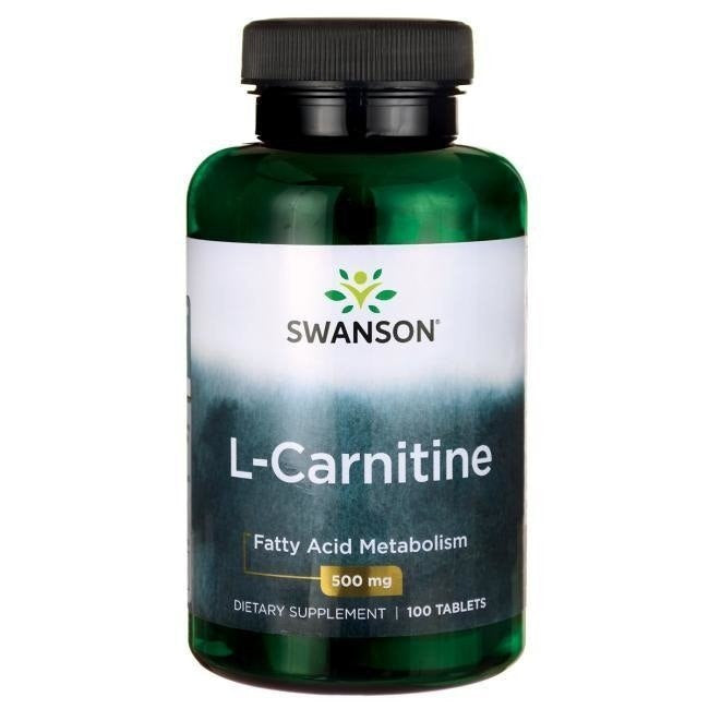 Swanson L-karnitīns – L-karnitīns 500 mg 100 tabletes