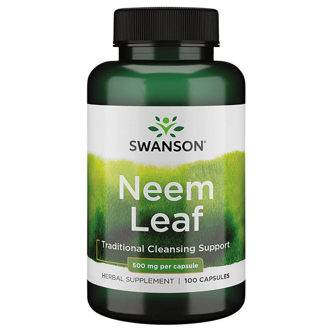 Swanson Neem lapas 500 mg 100 kapsulas