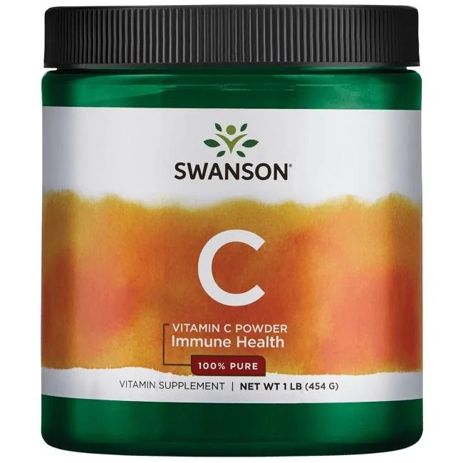 Swanson C vitamīna pulveris – 100% tīrība 454 g