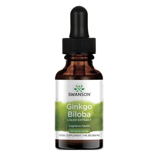 Swanson Ginkgo Biloba šķidrais ekstrakts 29,6 ml