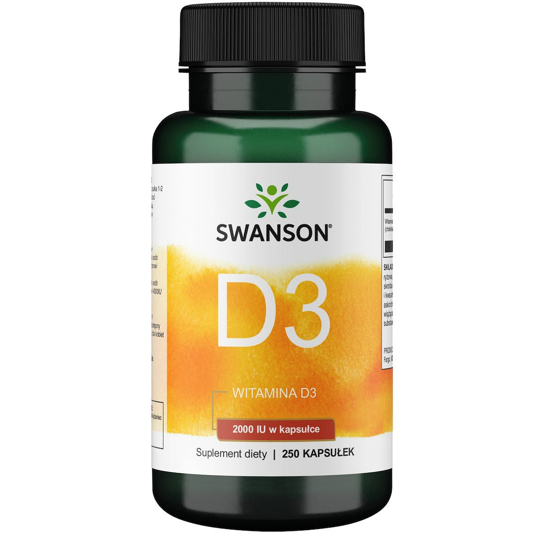 Swanson D3 vitamīns 2000 IU 250 kapsulas