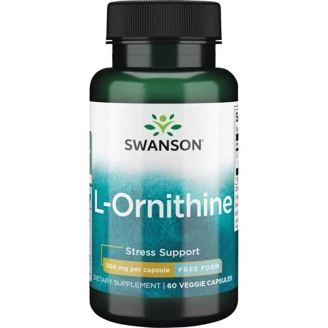 Swanson L-ornitīns 500 mg 60 kapsulas