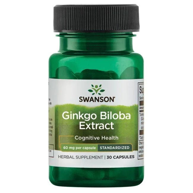 Swanson Ginksnes ekstrakts 60 mg 30 kapsulas
