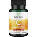 Swanson C vitamīns 1000 + mežrozītes, 30 kapsulas