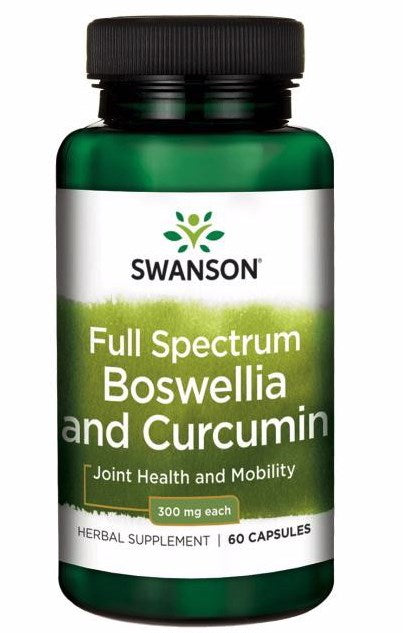 Swanson Full Spectrum Bosvelija un Kurkumīns 60 kapsulas