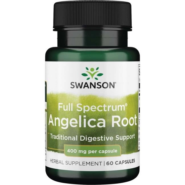Swanson pilna spektra Angelica 400 mg 60 kapsulas