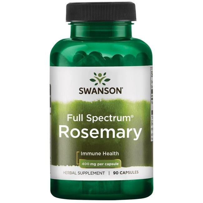 Swanson pilna spektra rozmarīns 400 mg 90 kapsulas