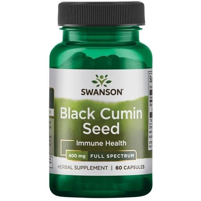 Swanson Melnās ķimenes sēklas 400 mg 60 kapsulas