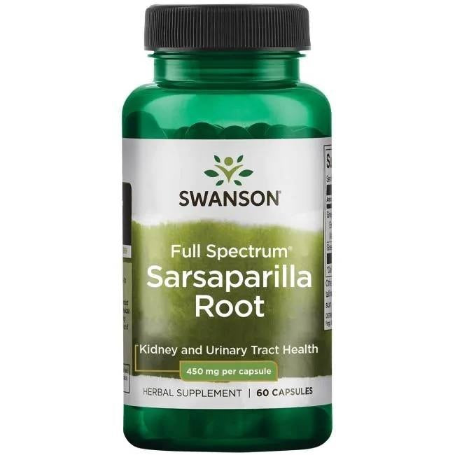 Swanson sarsaparilla – ārstniecības smiltsābele 450 mg, 60 kapsulas